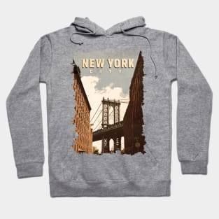 New York City / Vintage Retro art style poster Hoodie